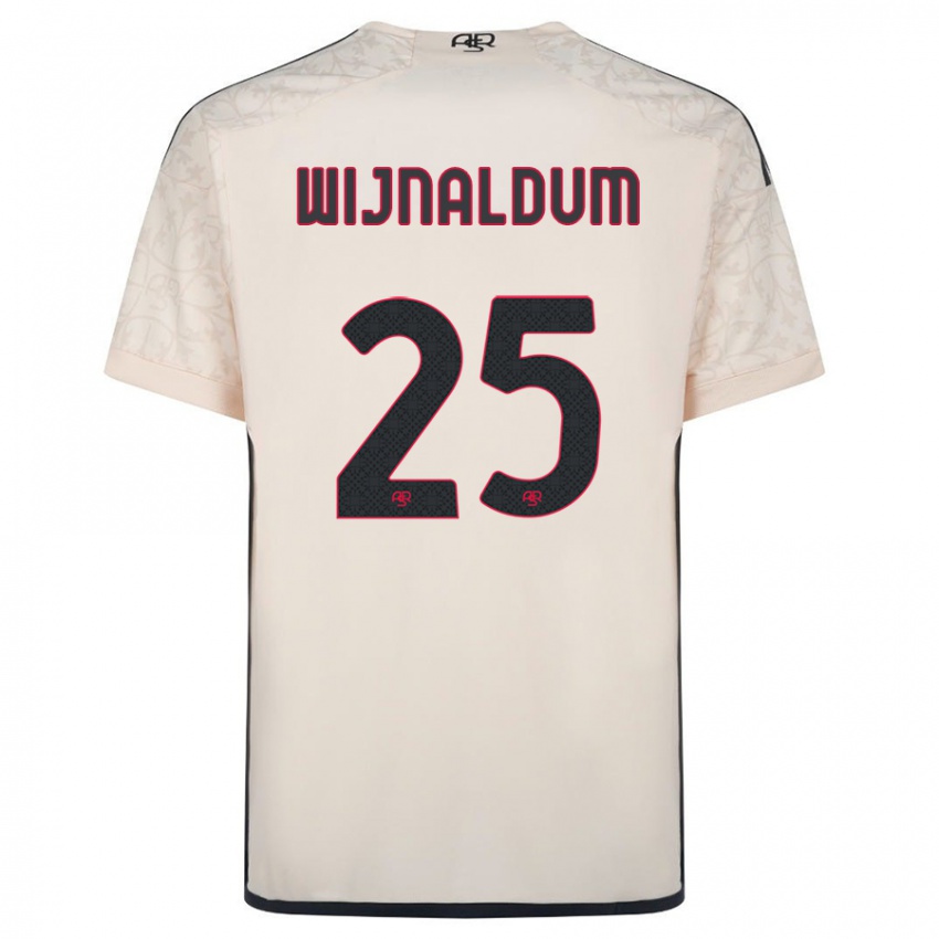 Kinder Georginio Wijnaldum #25 Cremefarben Auswärtstrikot Trikot 2023/24 T-Shirt Belgien