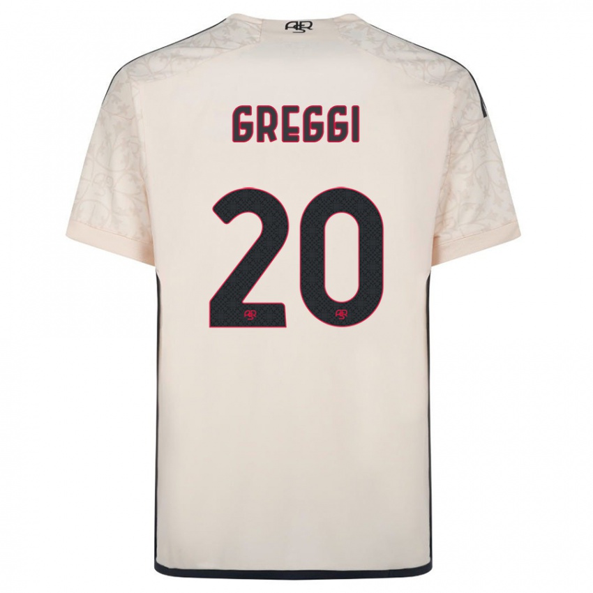 Enfant Maillot Giada Greggi #20 Blanc Cassé Tenues Extérieur 2023/24 T-Shirt Belgique