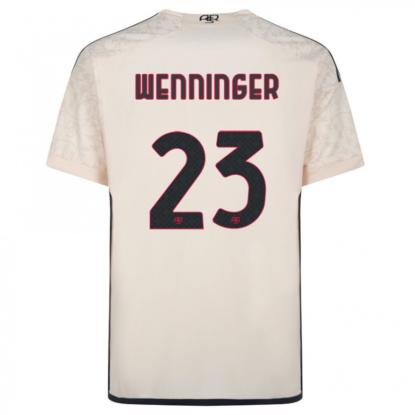 Kinder Carina Wenninger #23 Cremefarben Auswärtstrikot Trikot 2023/24 T-Shirt Belgien