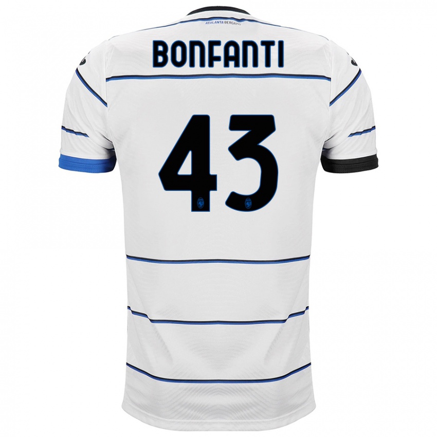 Kinder Giovanni Bonfanti #43 Weiß Auswärtstrikot Trikot 2023/24 T-Shirt Belgien