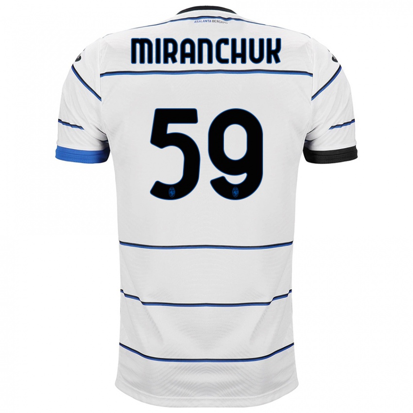 Kinder Aleksey Miranchuk #59 Weiß Auswärtstrikot Trikot 2023/24 T-Shirt Belgien