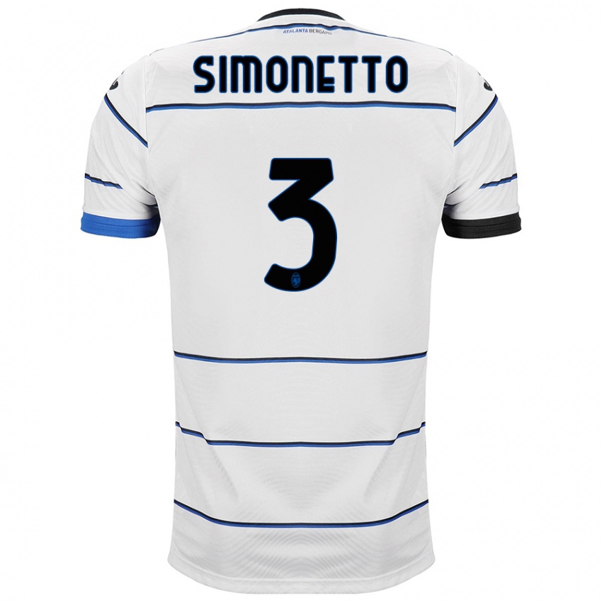 Kinder Federico Simonetto #3 Weiß Auswärtstrikot Trikot 2023/24 T-Shirt Belgien