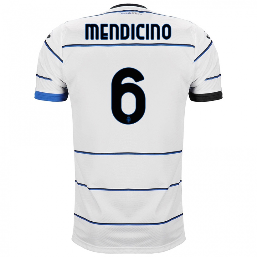 Kinder Leonardo Mendicino #6 Weiß Auswärtstrikot Trikot 2023/24 T-Shirt Belgien