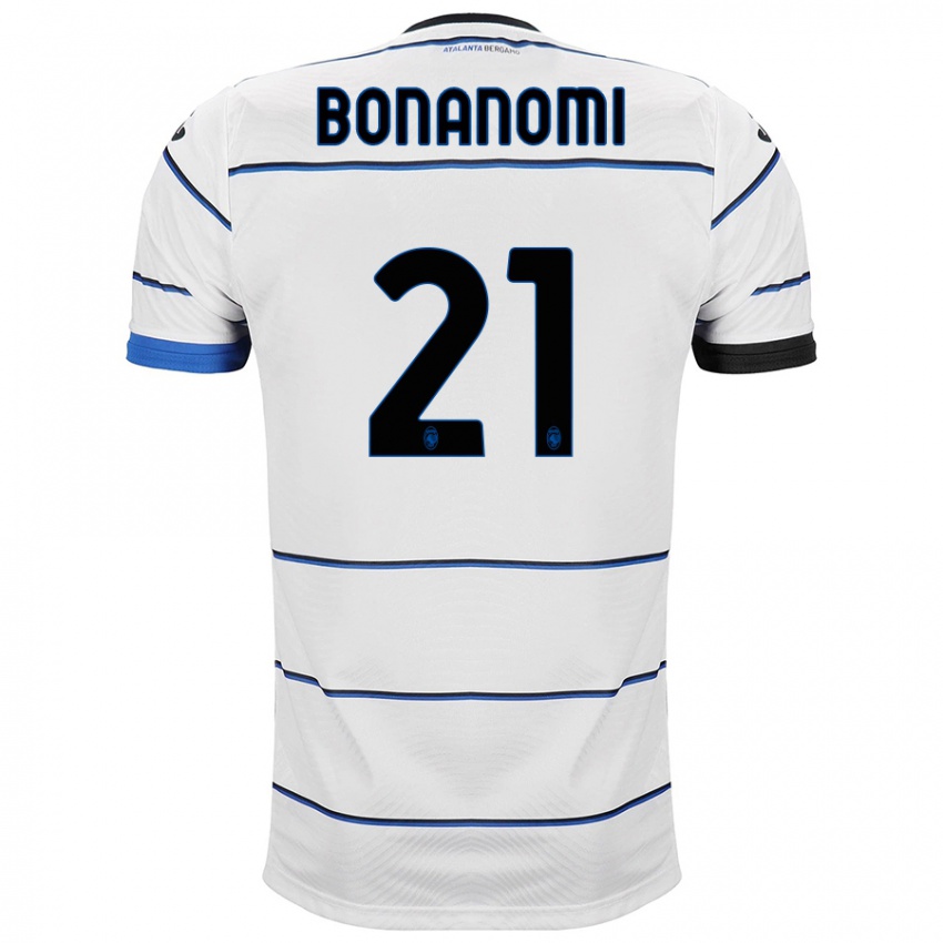 Enfant Maillot Andrea Bonanomi #21 Blanc Tenues Extérieur 2023/24 T-Shirt Belgique