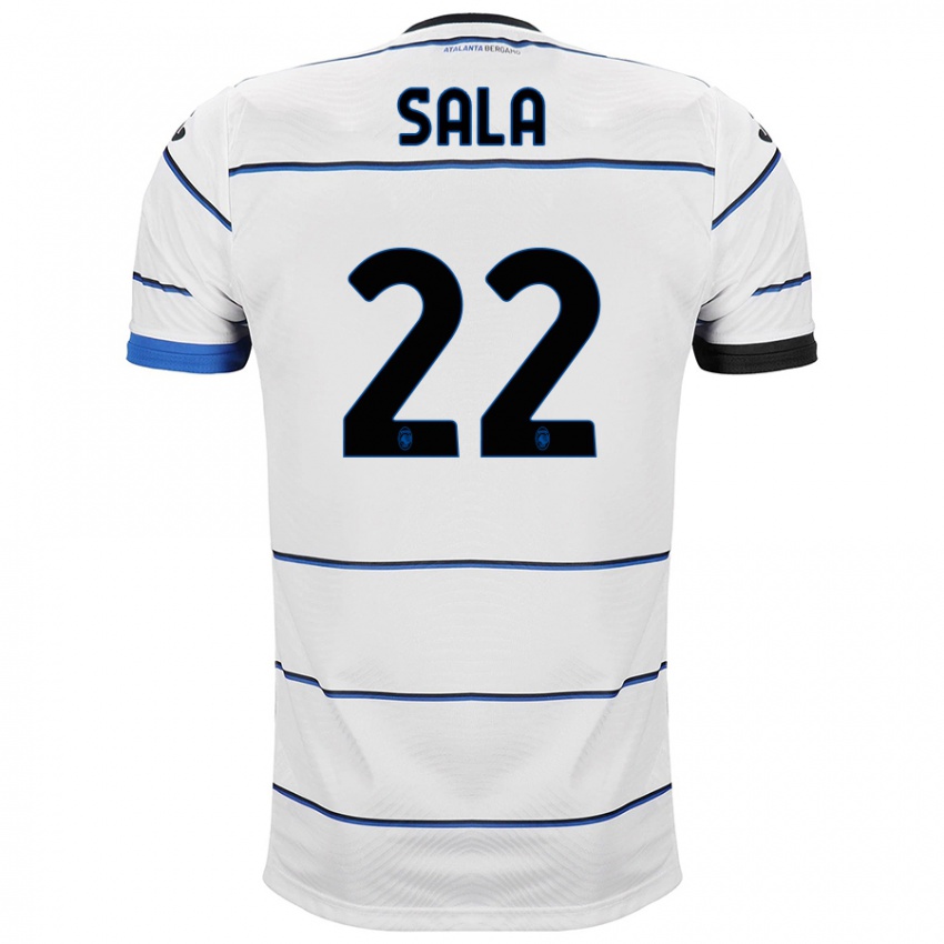 Enfant Maillot Lorenzo Sala #22 Blanc Tenues Extérieur 2023/24 T-Shirt Belgique