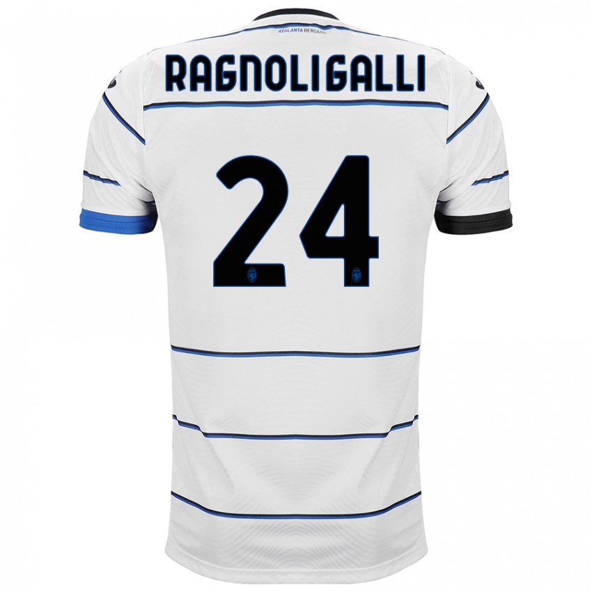 Kinder Federico Ragnoli Galli #24 Weiß Auswärtstrikot Trikot 2023/24 T-Shirt Belgien