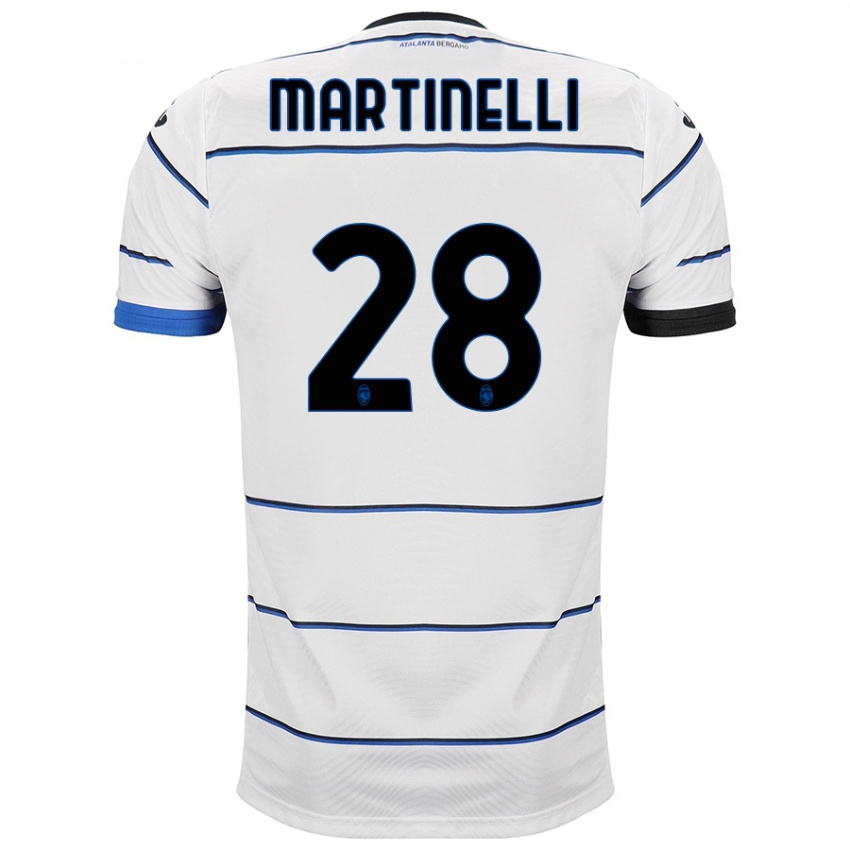 Kinder Gabriel Martinelli #28 Weiß Auswärtstrikot Trikot 2023/24 T-Shirt Belgien