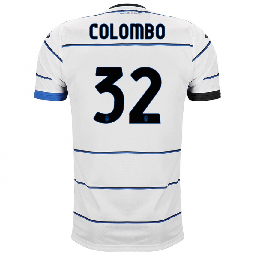 Kinder Matteo Colombo #32 Weiß Auswärtstrikot Trikot 2023/24 T-Shirt Belgien