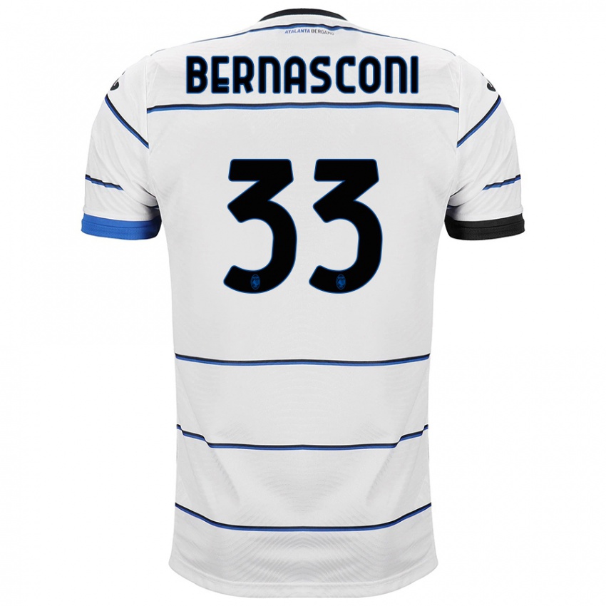 Kinder Lorenzo Bernasconi #33 Weiß Auswärtstrikot Trikot 2023/24 T-Shirt Belgien