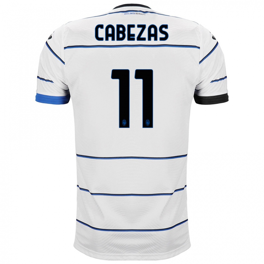 Kinder Bryan Cabezas #11 Weiß Auswärtstrikot Trikot 2023/24 T-Shirt Belgien