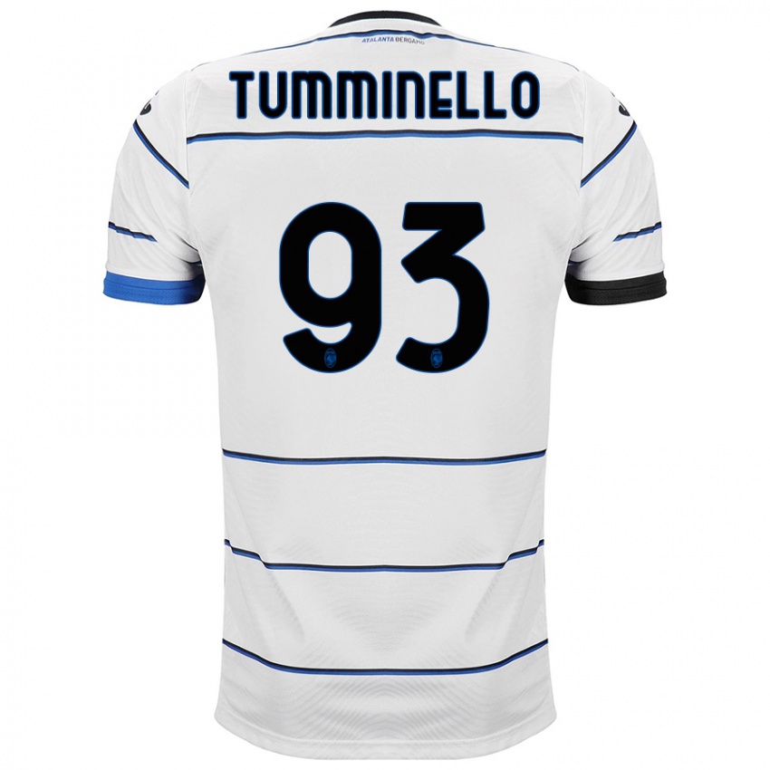 Kinder Marco Tumminello #93 Weiß Auswärtstrikot Trikot 2023/24 T-Shirt Belgien