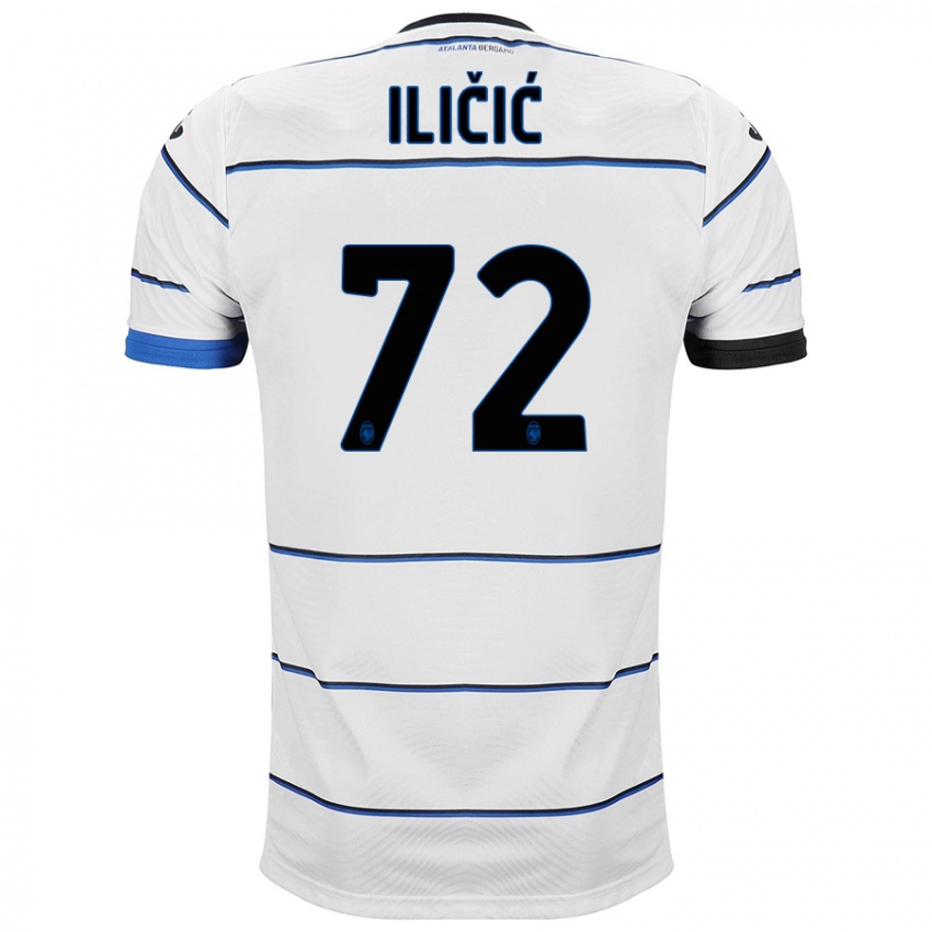 Kinder Josip Ilicic #72 Weiß Auswärtstrikot Trikot 2023/24 T-Shirt Belgien