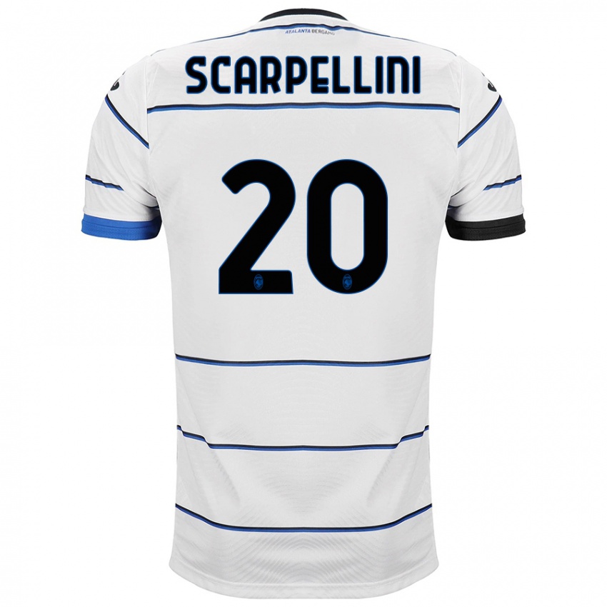 Kinderen Andrea Scarpellini #20 Wit Uitshirt Uittenue 2023/24 T-Shirt België