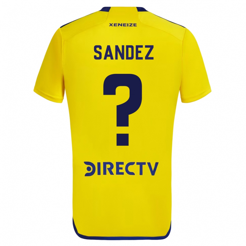 Kinder Agustin Sandez #0 Gelb Auswärtstrikot Trikot 2023/24 T-Shirt Belgien