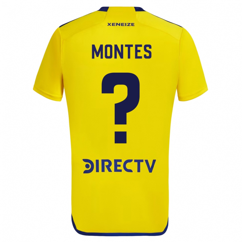 Kinder Rodrigo Montes #0 Gelb Auswärtstrikot Trikot 2023/24 T-Shirt Belgien