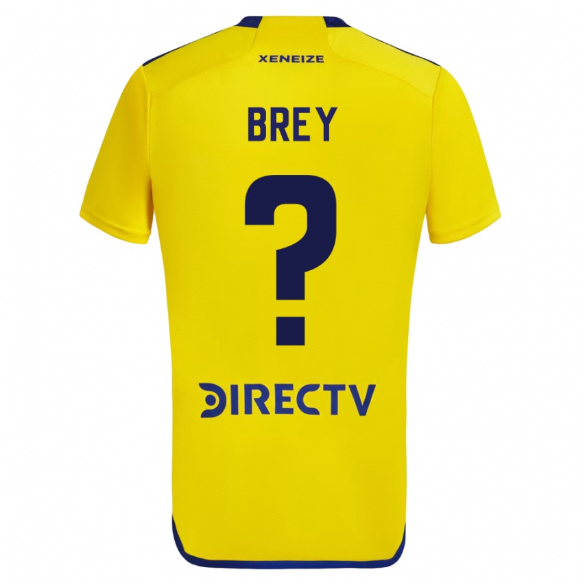 Kinder Leandro Brey #0 Gelb Auswärtstrikot Trikot 2023/24 T-Shirt Belgien