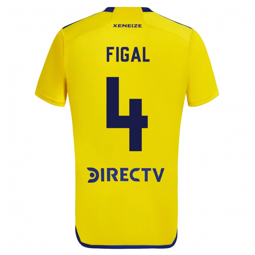 Kinder Nicolás Figal #4 Gelb Auswärtstrikot Trikot 2023/24 T-Shirt Belgien
