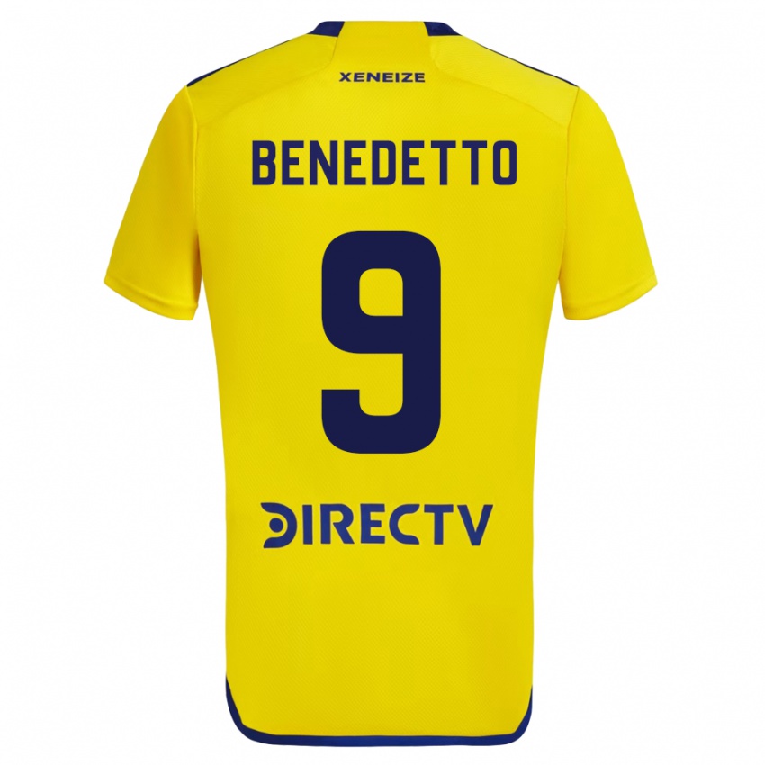 Kinder Dario Benedetto #9 Gelb Auswärtstrikot Trikot 2023/24 T-Shirt Belgien