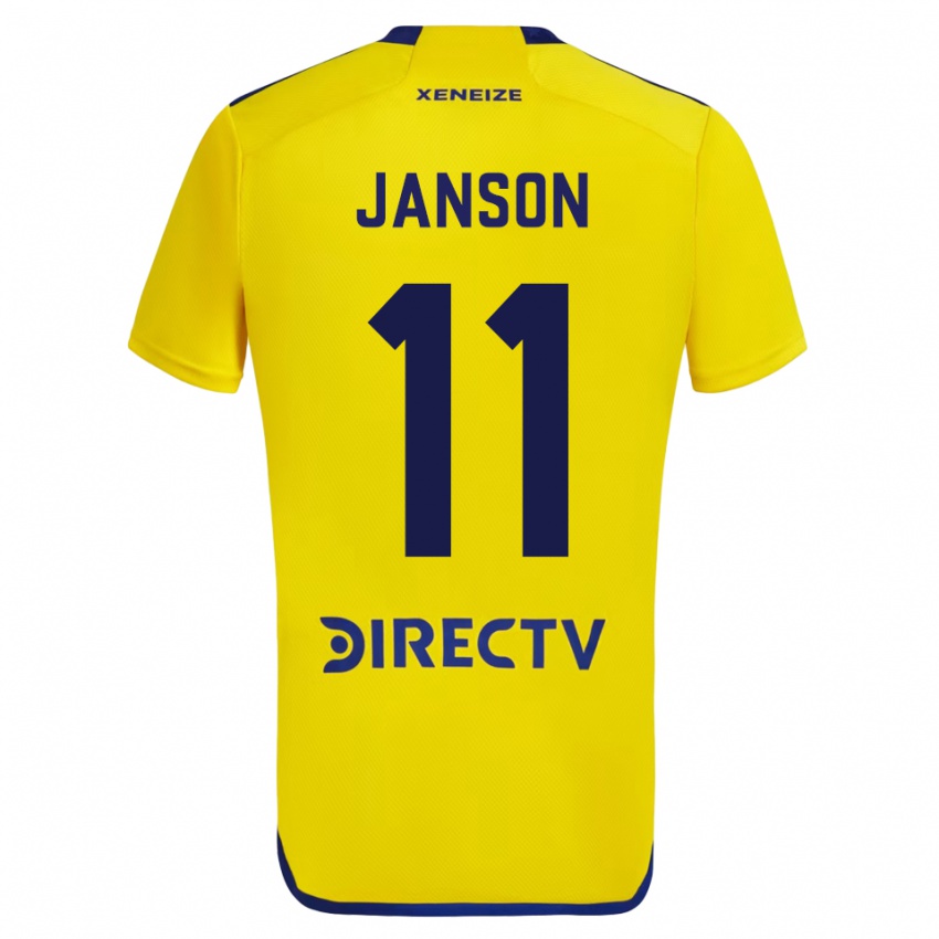 Kinder Lucas Janson #11 Gelb Auswärtstrikot Trikot 2023/24 T-Shirt Belgien