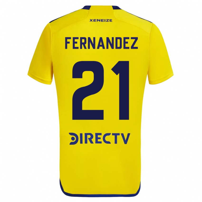Kinder Ezequiel Fernandez #21 Gelb Auswärtstrikot Trikot 2023/24 T-Shirt Belgien