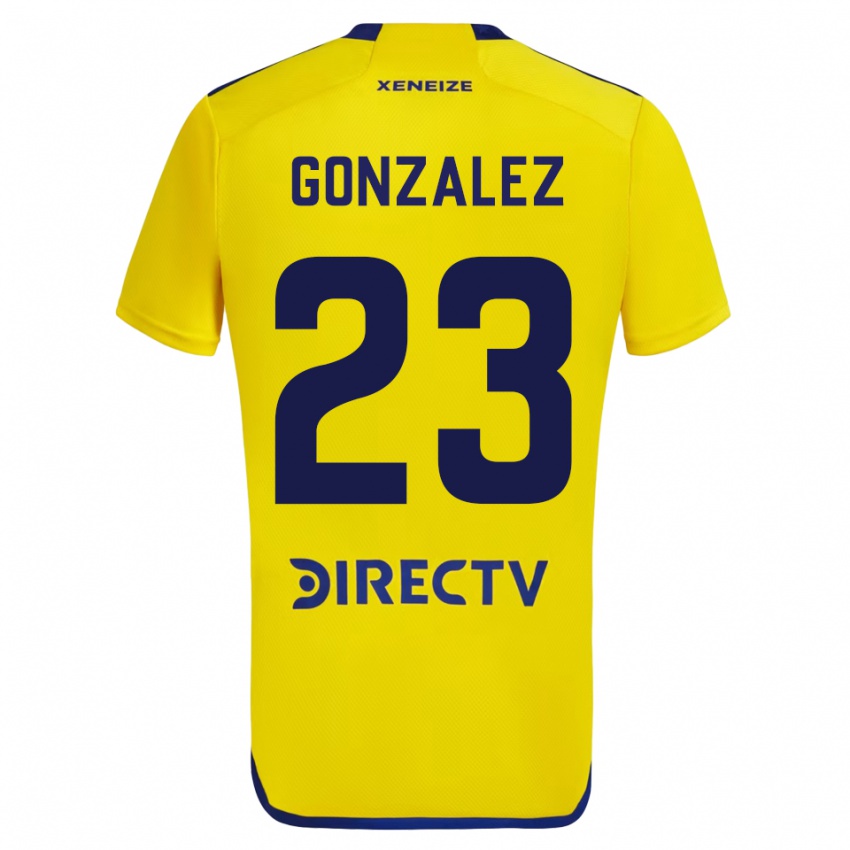 Kinder Diego Gonzalez #23 Gelb Auswärtstrikot Trikot 2023/24 T-Shirt Belgien