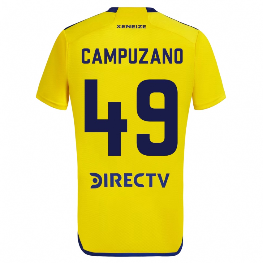 Kinder Jorman Campuzano #49 Gelb Auswärtstrikot Trikot 2023/24 T-Shirt Belgien