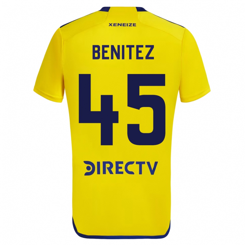 Kinder Mauricio Benítez #45 Gelb Auswärtstrikot Trikot 2023/24 T-Shirt Belgien