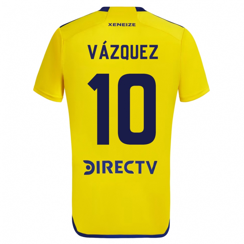 Kinder Lucas Vázquez #10 Gelb Auswärtstrikot Trikot 2023/24 T-Shirt Belgien