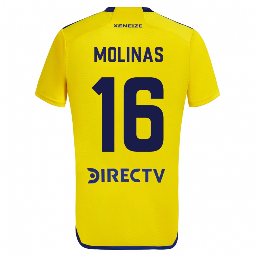 Kinder Aaron Molinas #16 Gelb Auswärtstrikot Trikot 2023/24 T-Shirt Belgien