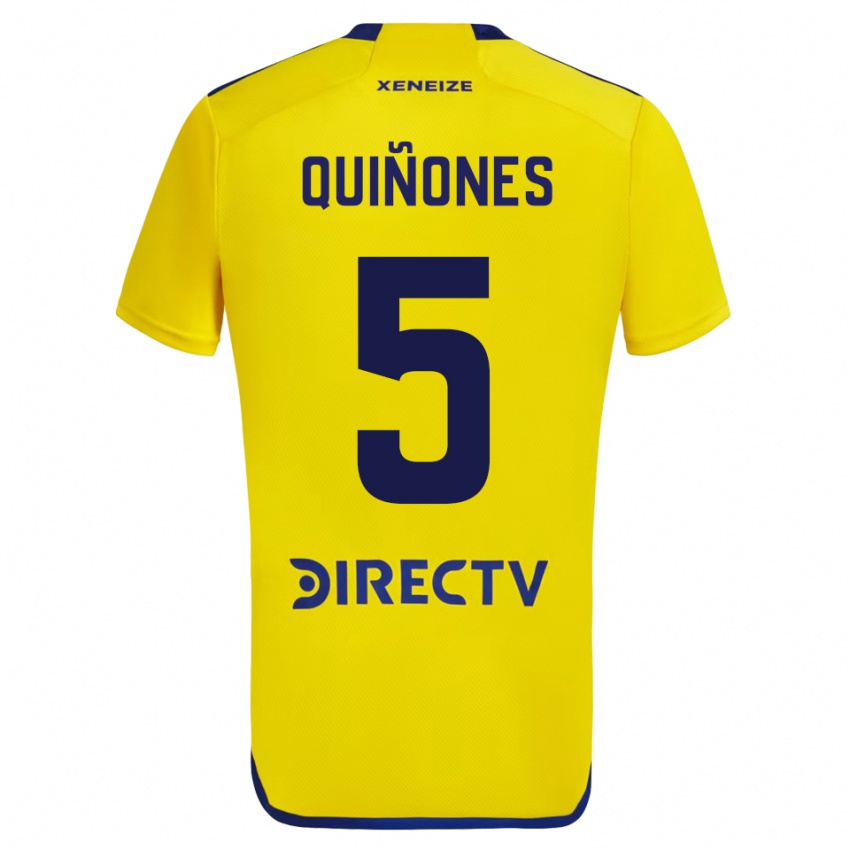 Kinder Florencia Quinones #5 Gelb Auswärtstrikot Trikot 2023/24 T-Shirt Belgien