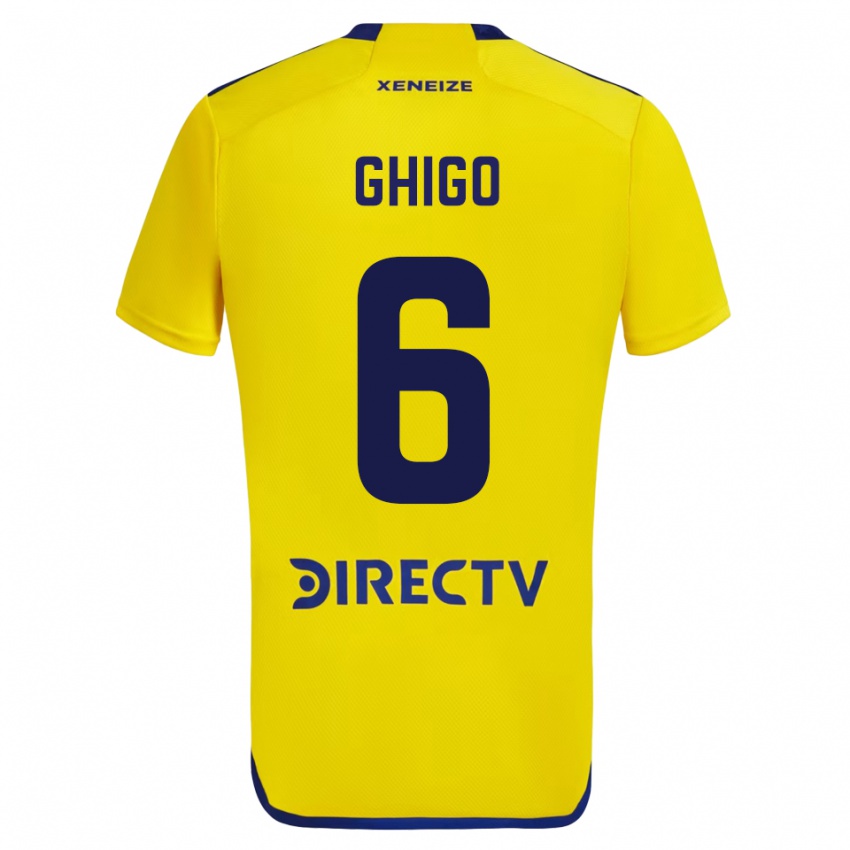 Kinder Cecilia Ghigo #6 Gelb Auswärtstrikot Trikot 2023/24 T-Shirt Belgien