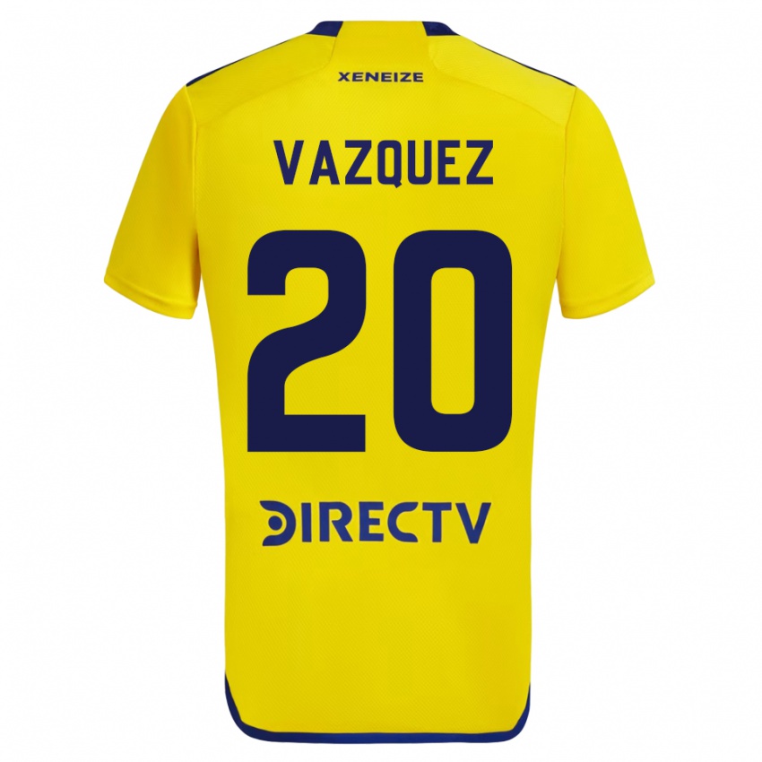 Kinder Constanza Vazquez #20 Gelb Auswärtstrikot Trikot 2023/24 T-Shirt Belgien