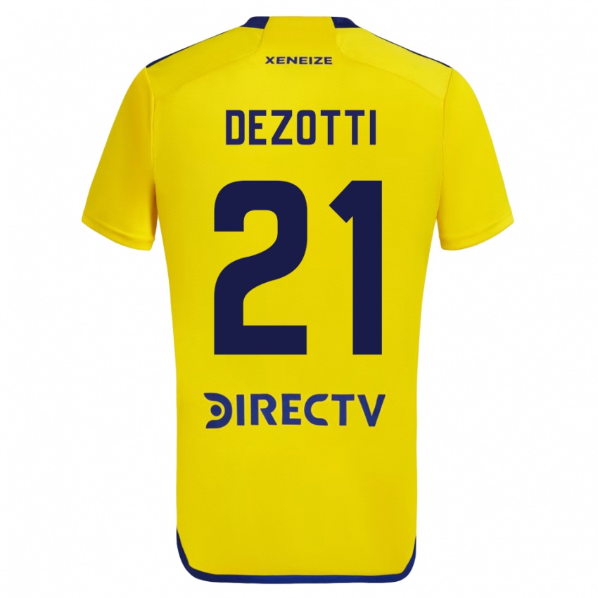 Kinder Martina Dezotti #21 Gelb Auswärtstrikot Trikot 2023/24 T-Shirt Belgien