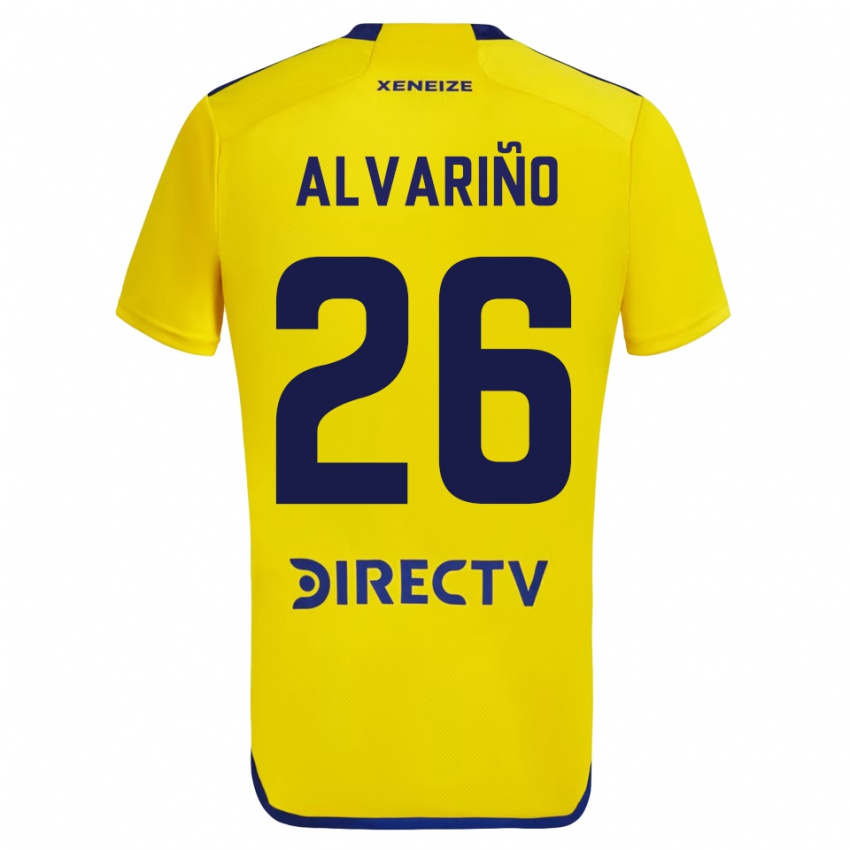 Kinder Alexis Alvarino #26 Gelb Auswärtstrikot Trikot 2023/24 T-Shirt Belgien