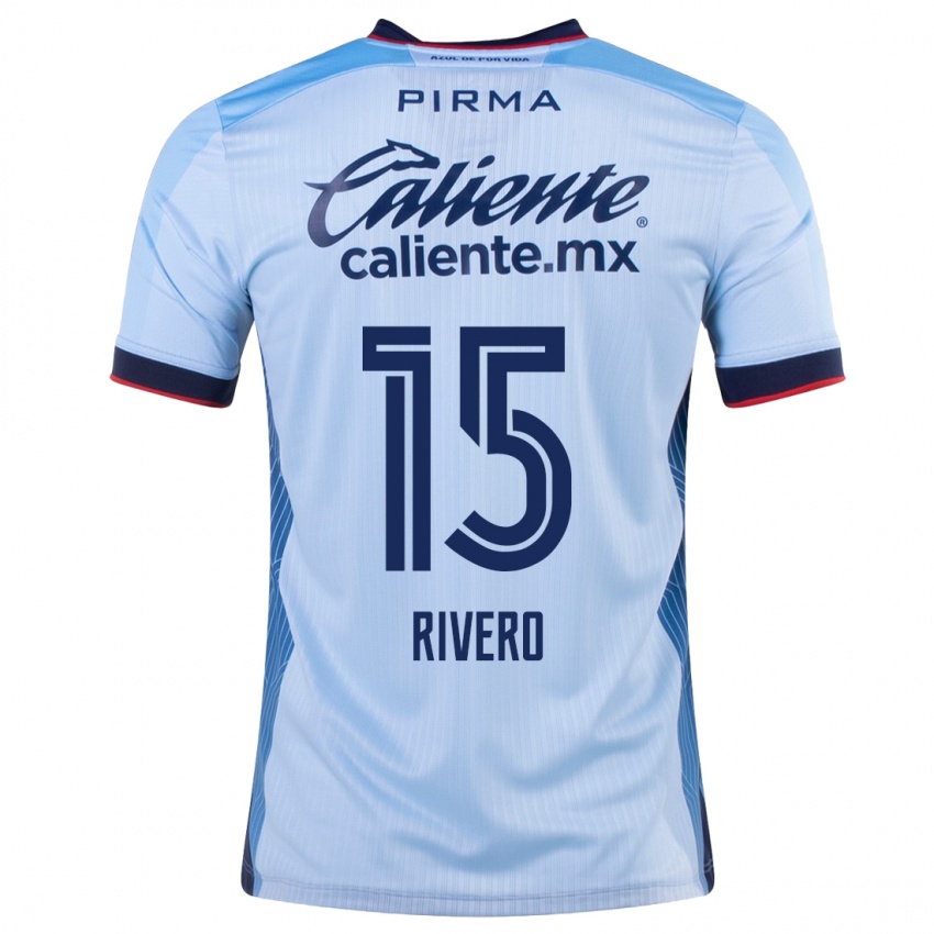 Kinder Ignacio Rivero #15 Himmelblau Auswärtstrikot Trikot 2023/24 T-Shirt Belgien