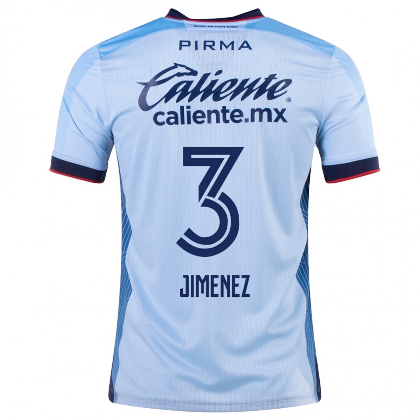 Kinder Jaiber Jimenez #3 Himmelblau Auswärtstrikot Trikot 2023/24 T-Shirt Belgien