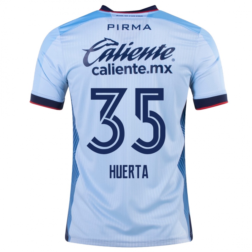 Kinder Renata Huerta #35 Himmelblau Auswärtstrikot Trikot 2023/24 T-Shirt Belgien