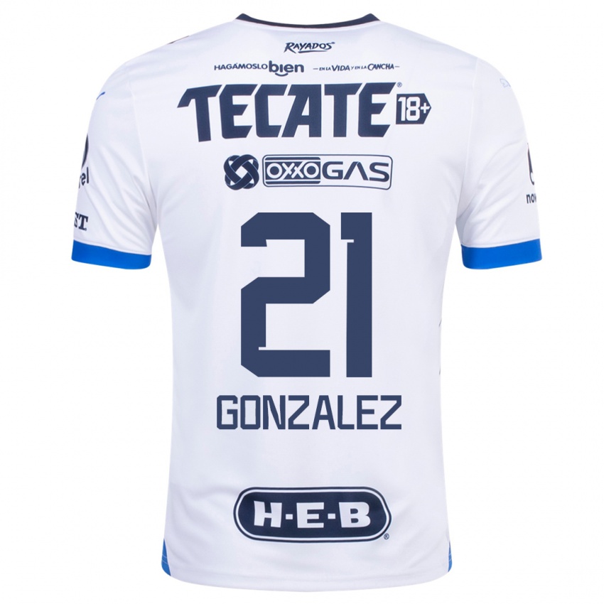Kinder Arturo González #21 Weiß Auswärtstrikot Trikot 2023/24 T-Shirt Belgien