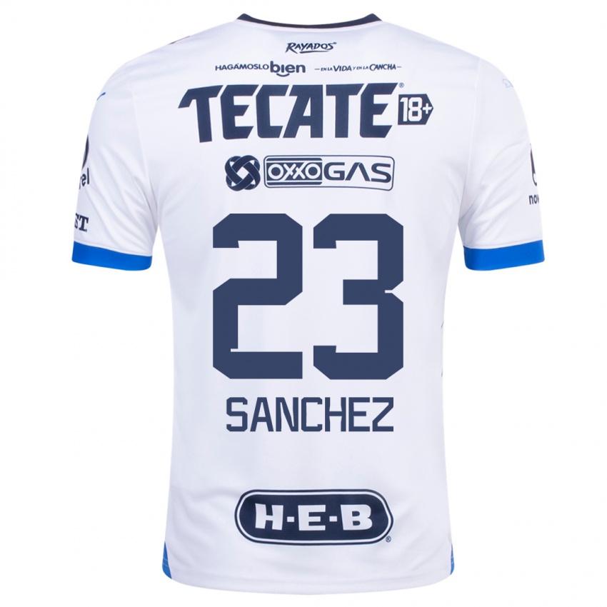 Enfant Maillot Gustavo Sanchez #23 Blanc Tenues Extérieur 2023/24 T-Shirt Belgique