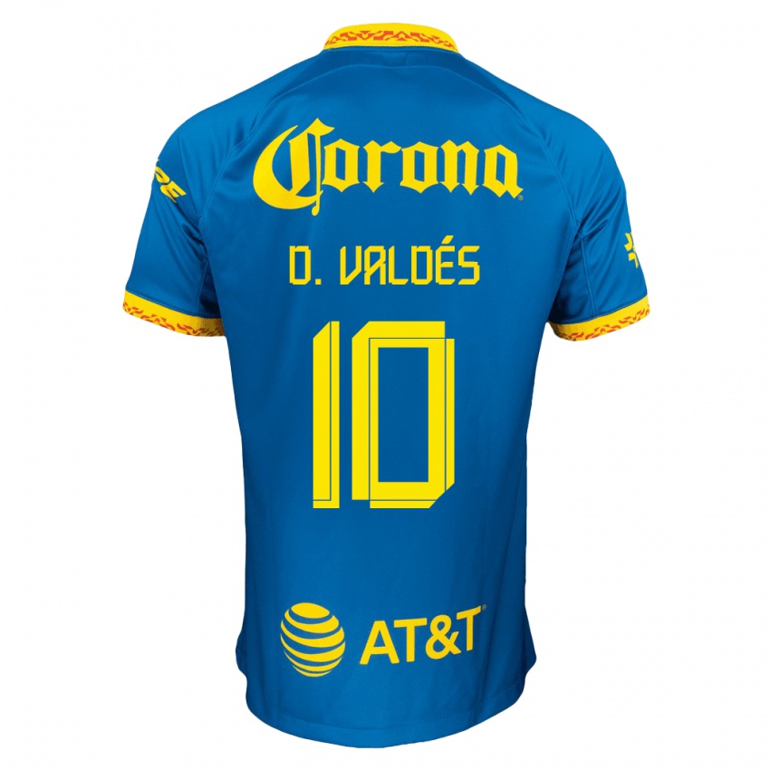 Kinder Diego Valdés #10 Blau Auswärtstrikot Trikot 2023/24 T-Shirt Belgien
