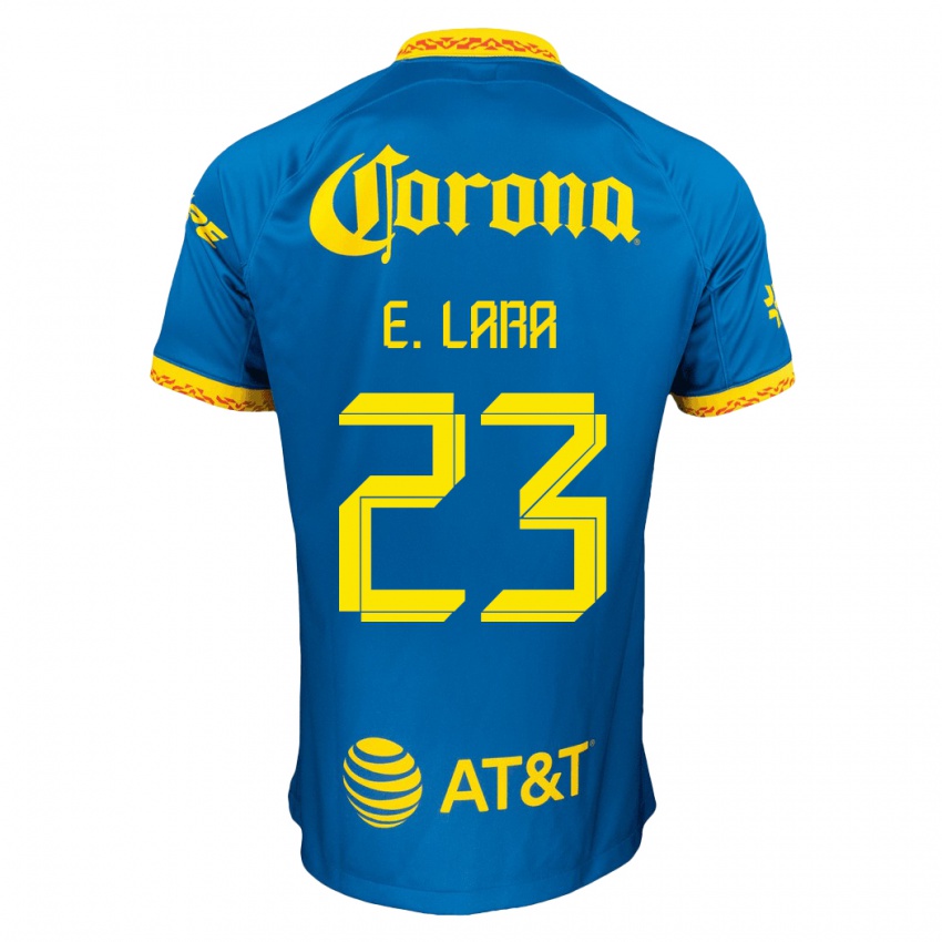 Kinder Emilio Lara #23 Blau Auswärtstrikot Trikot 2023/24 T-Shirt Belgien
