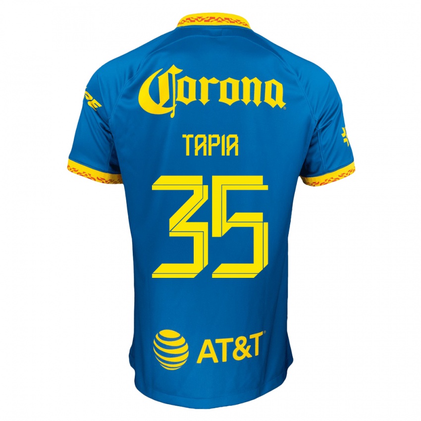 Kinder Fernando Tapia #35 Blau Auswärtstrikot Trikot 2023/24 T-Shirt Belgien