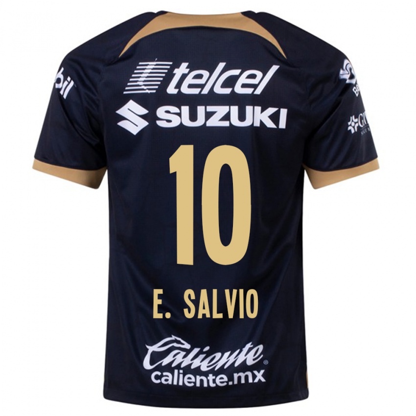 Kinder Eduardo Salvio #10 Dunkelblau Auswärtstrikot Trikot 2023/24 T-Shirt Belgien