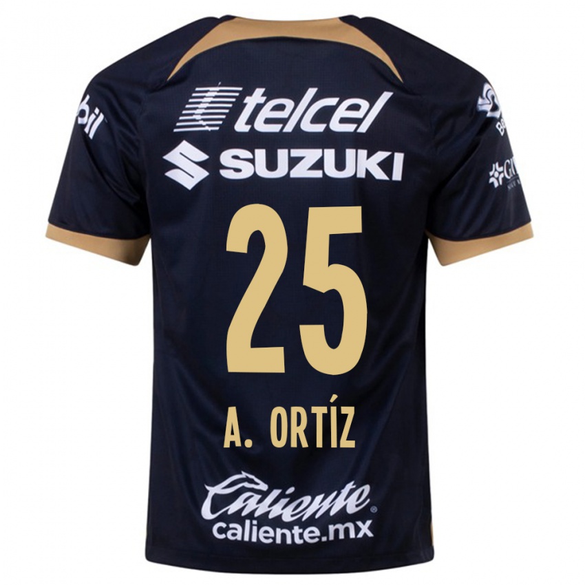 Kinder Arturo Ortiz #25 Dunkelblau Auswärtstrikot Trikot 2023/24 T-Shirt Belgien