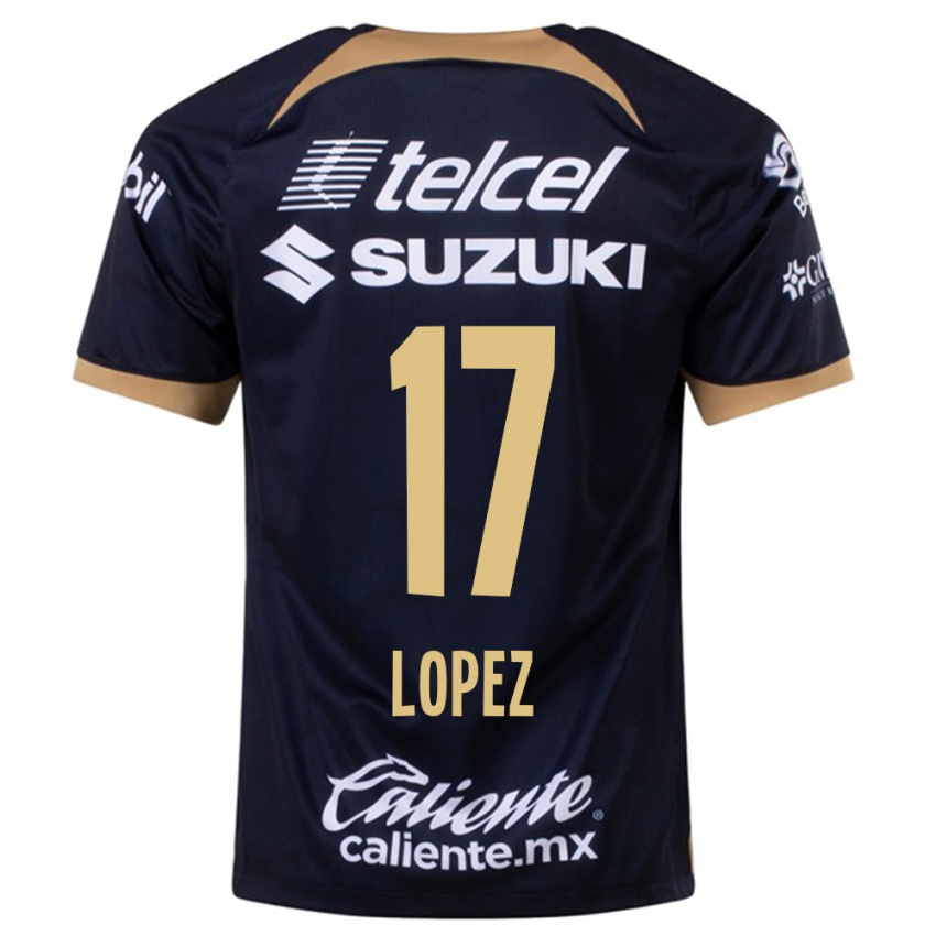 Kinder Leonel Lopez #17 Dunkelblau Auswärtstrikot Trikot 2023/24 T-Shirt Belgien