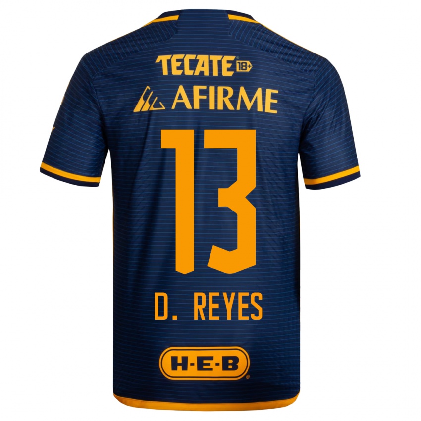 Kinder Diego Reyes #13 Dunkelblau Auswärtstrikot Trikot 2023/24 T-Shirt Belgien