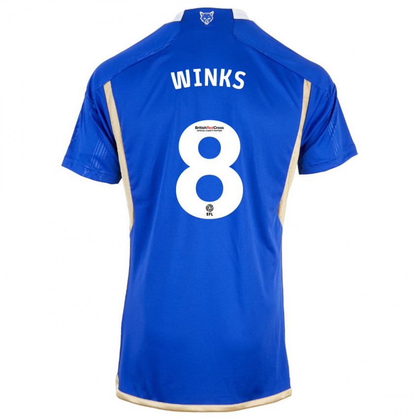 Herren Harry Winks #8 Königsblau Heimtrikot Trikot 2023/24 T-Shirt Belgien