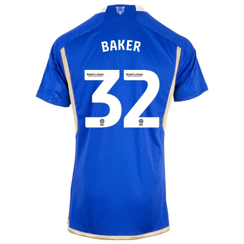 Heren Ava Baker #32 Koningsblauw Thuisshirt Thuistenue 2023/24 T-Shirt België