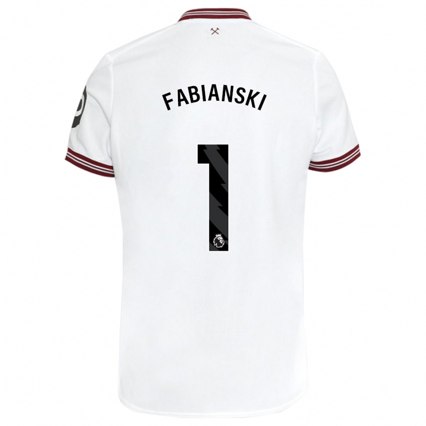 Herren Lukasz Fabianski #1 Weiß Auswärtstrikot Trikot 2023/24 T-Shirt Belgien