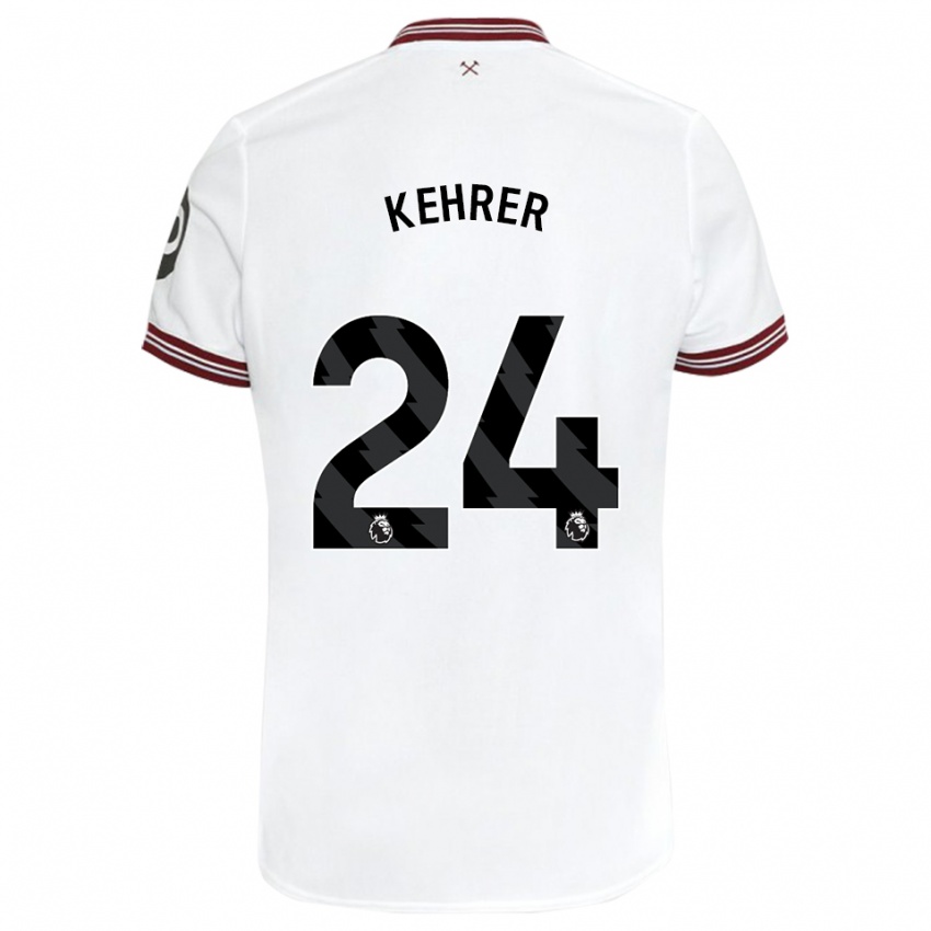 Herren Thilo Kehrer #24 Weiß Auswärtstrikot Trikot 2023/24 T-Shirt Belgien